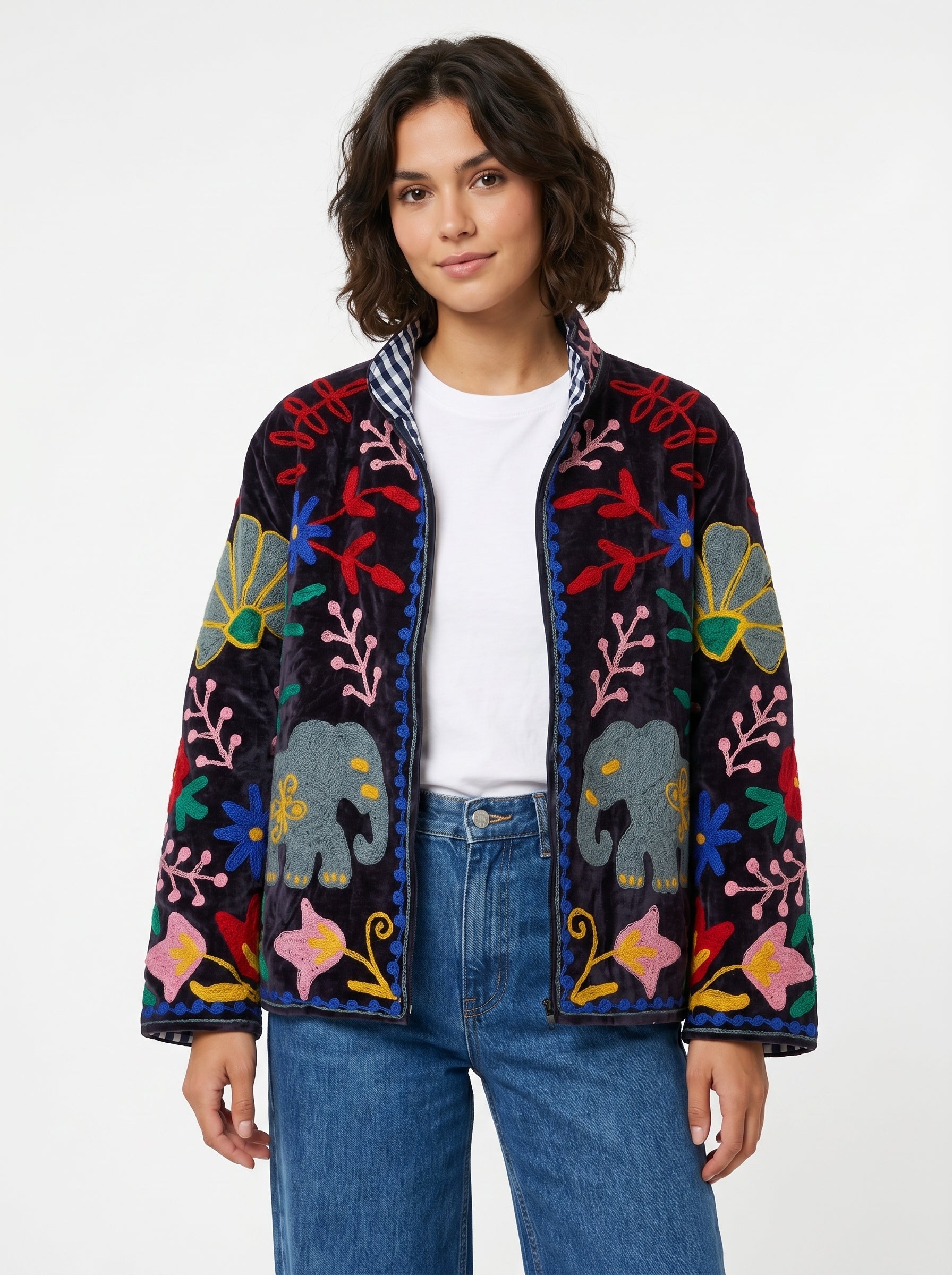 Women's Sugar Bliss 1040 Suzani Reversible Velvet Jacket