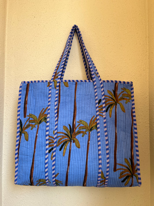 Blue Ocean Palm – Wander Tote Bag 18x18