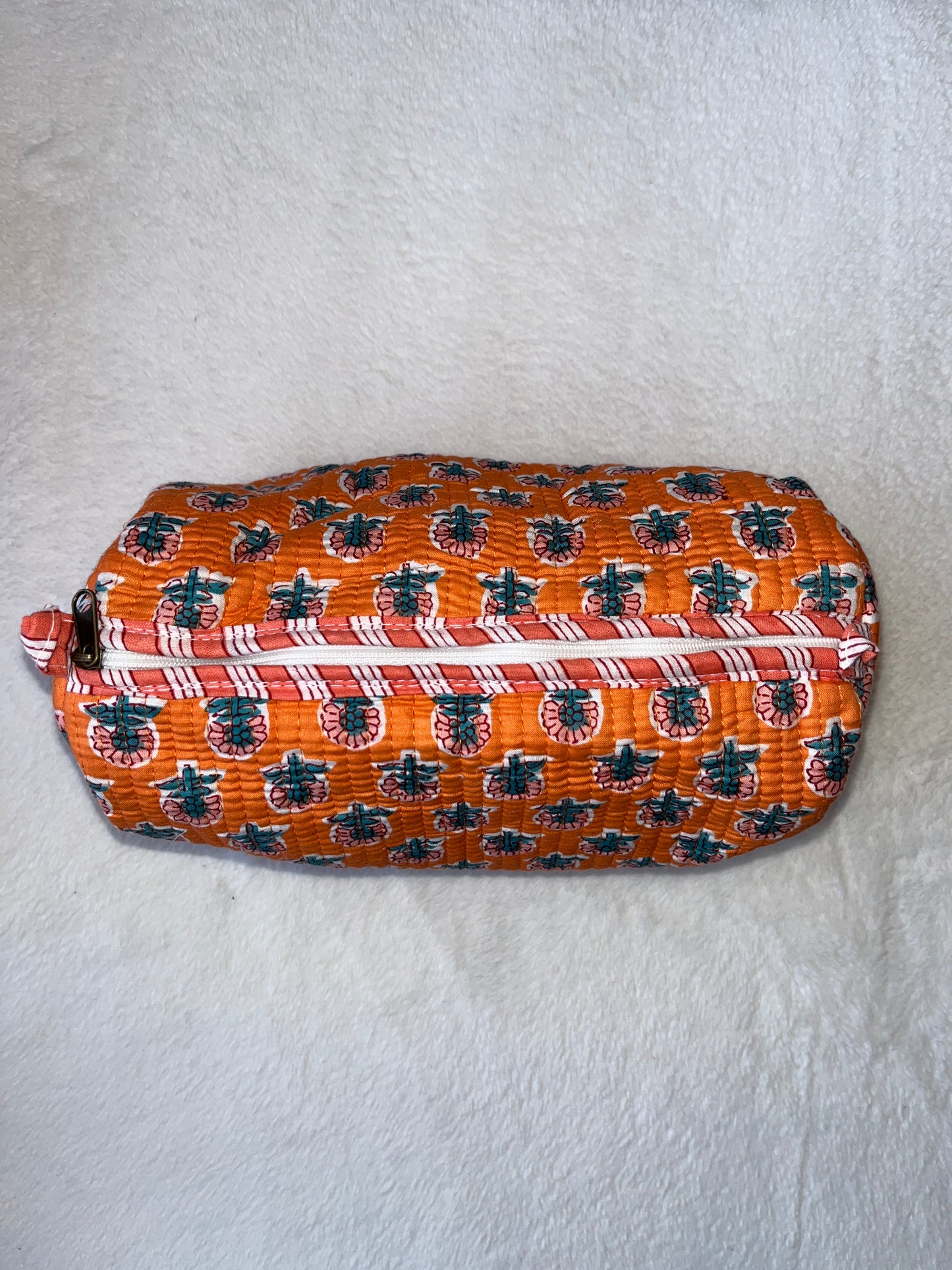Orange Blue Floral – Utility Pouch Pack of 3