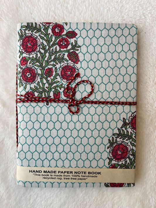 White Pink Floral -2 – Handcrafted Journal