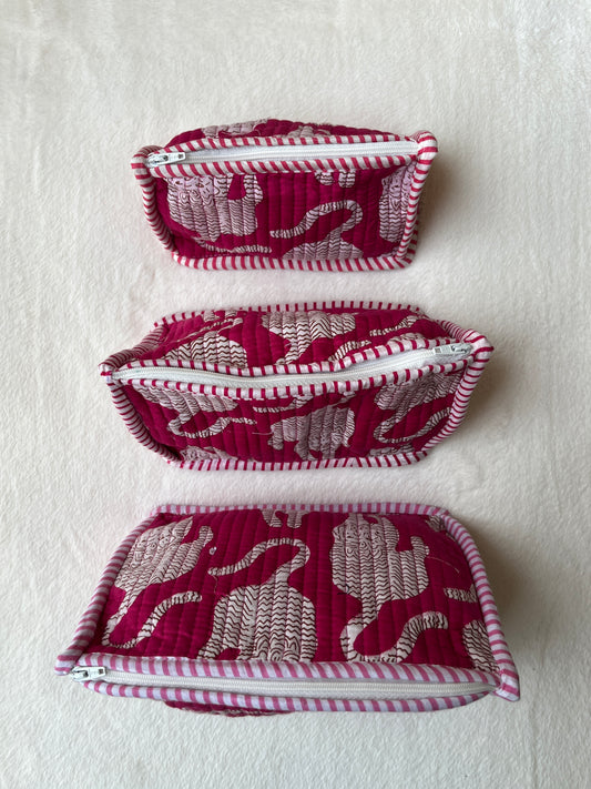 Pink Tiger Pyramid – Utility Pouch Pack of 3