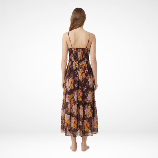 Noir Bloom – Black Floral Luxe Dress
