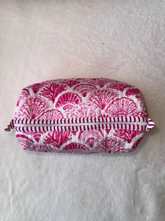 Pink Shell – Quilted Utility Pouch