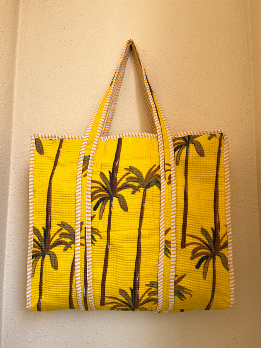 Yellow Sun Palm – Wander Tote Bag 18x18