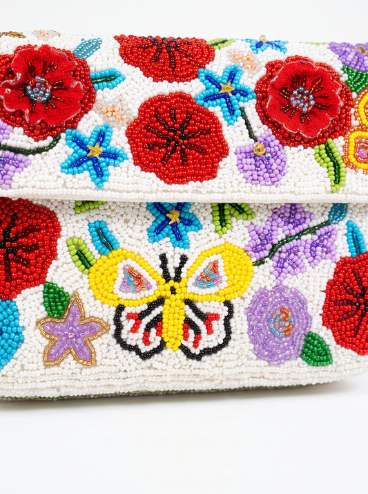 Handcrafted Luxury Beaded Paradise Shoulder Bag
