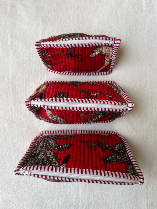 Red Safari Pyramid – Utility Pouch Pack of 3