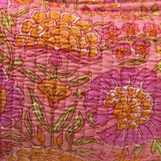 Orange pink floral-2 – Utility Pouch Pack of 3