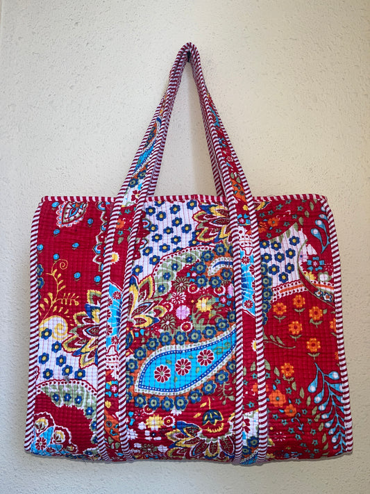 Crimson Red Bloom – Muse Tote Bag 16X16