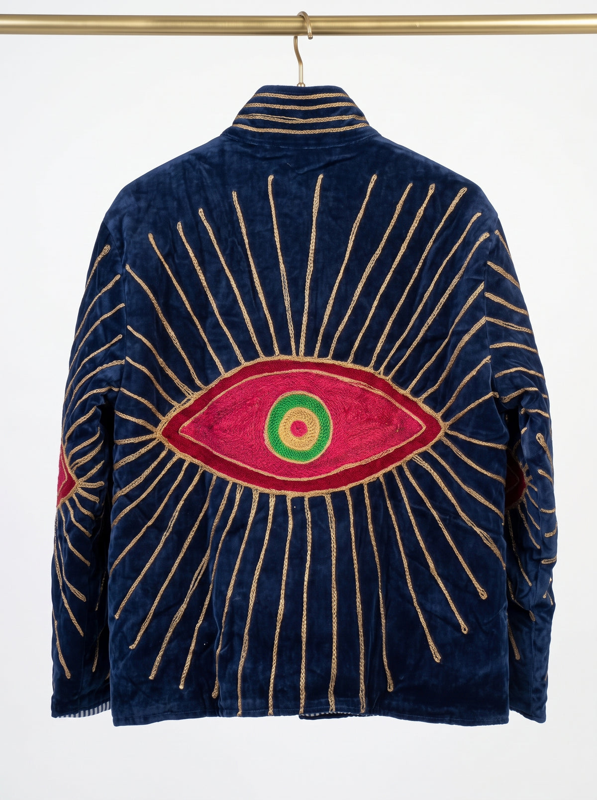 Women's 2009 Suzani Reversible Velvet Jacket – Artistic Embroidered Statement Jacket