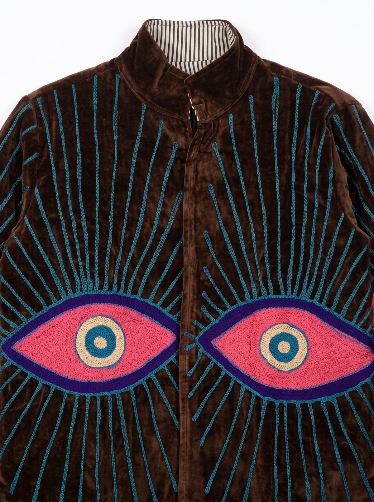 Women's 2002 Suzani Reversible Velvet Jacket – Artistic Embroidered Statement Jacket