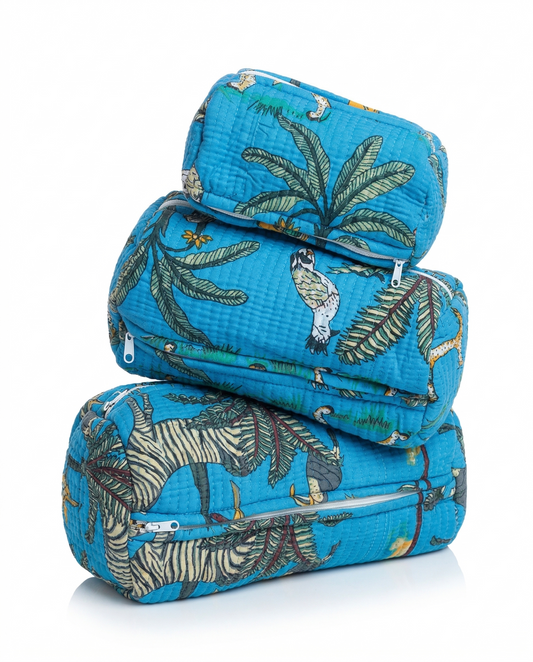 Sky Blue Safari– Utility Pouch Pack of 3