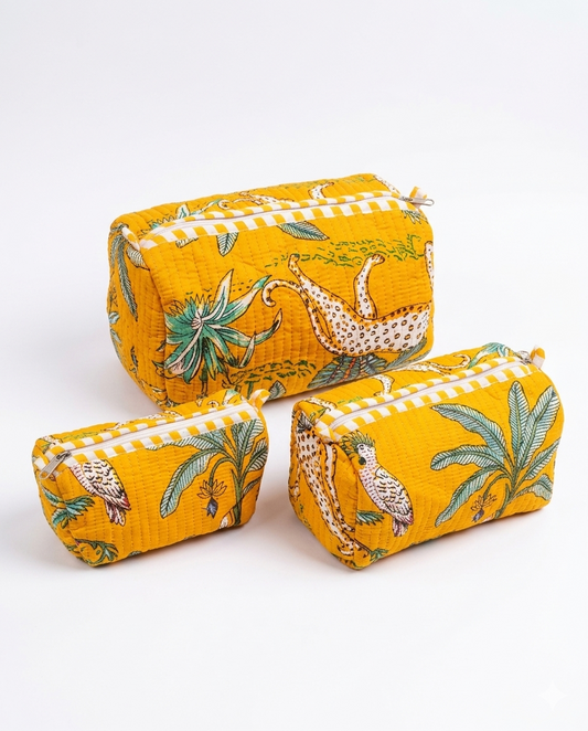 Sunshine Yellow Safari – Utility Pouch Pack of 3