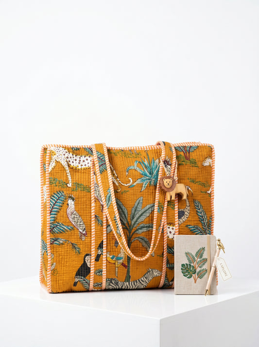 Orange Safari – Wander Tote Bag 18x18