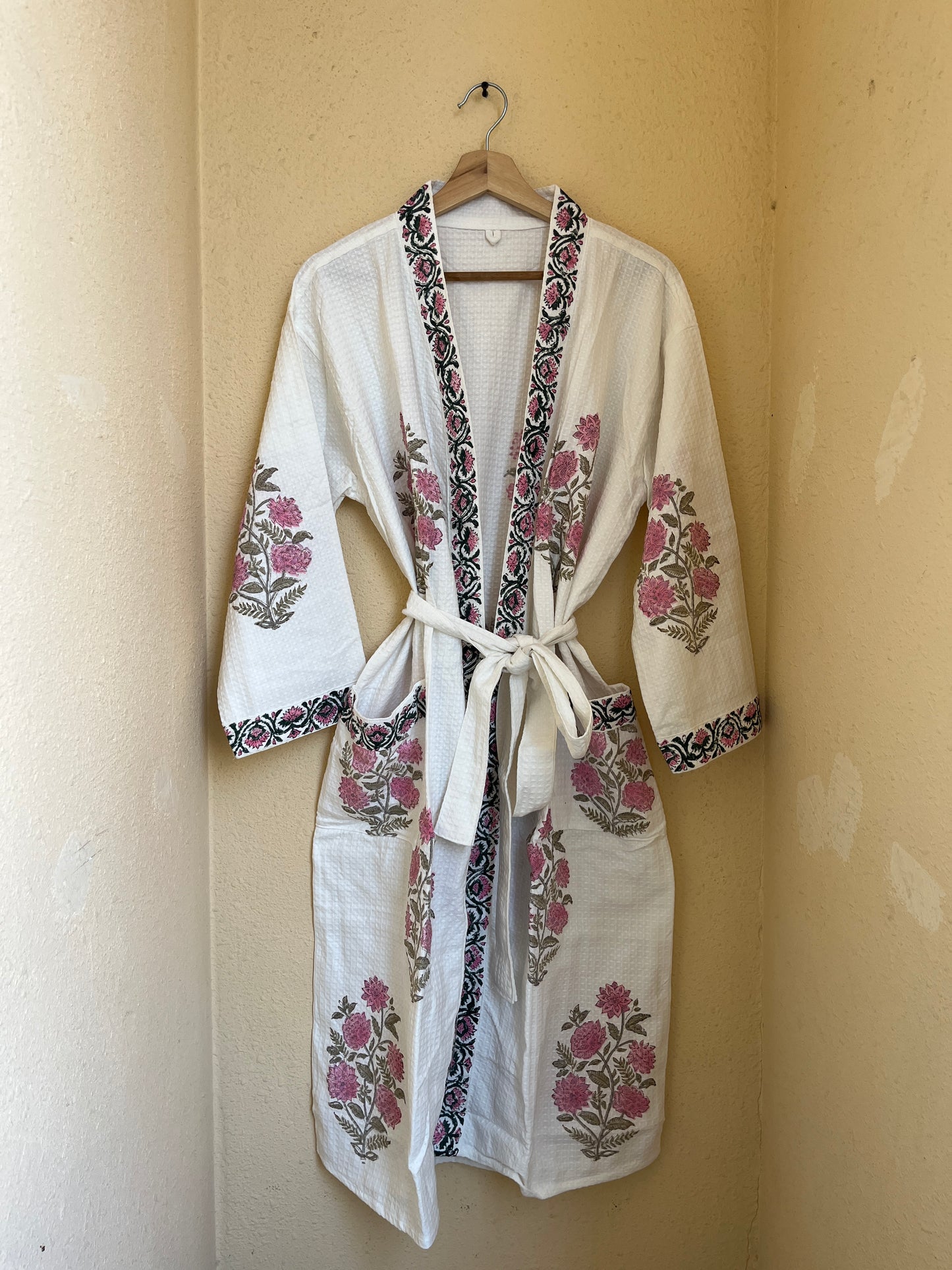 Floral 108 Waffle Bathrobe – Luxury Spa Robe