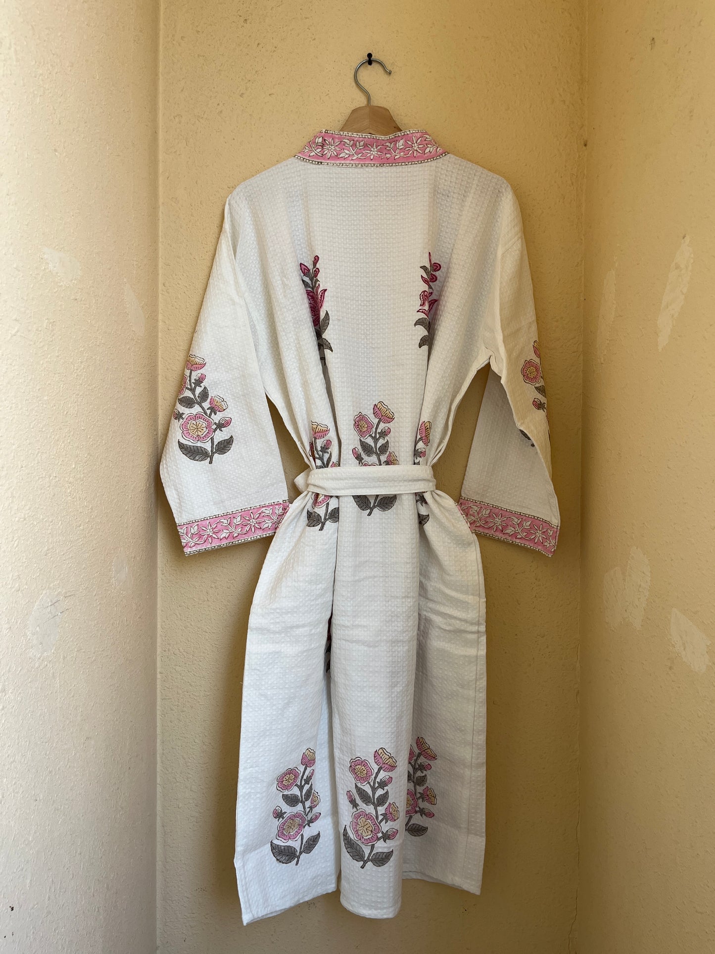 Floral 102 Waffle Bathrobe – Luxury Spa Robe