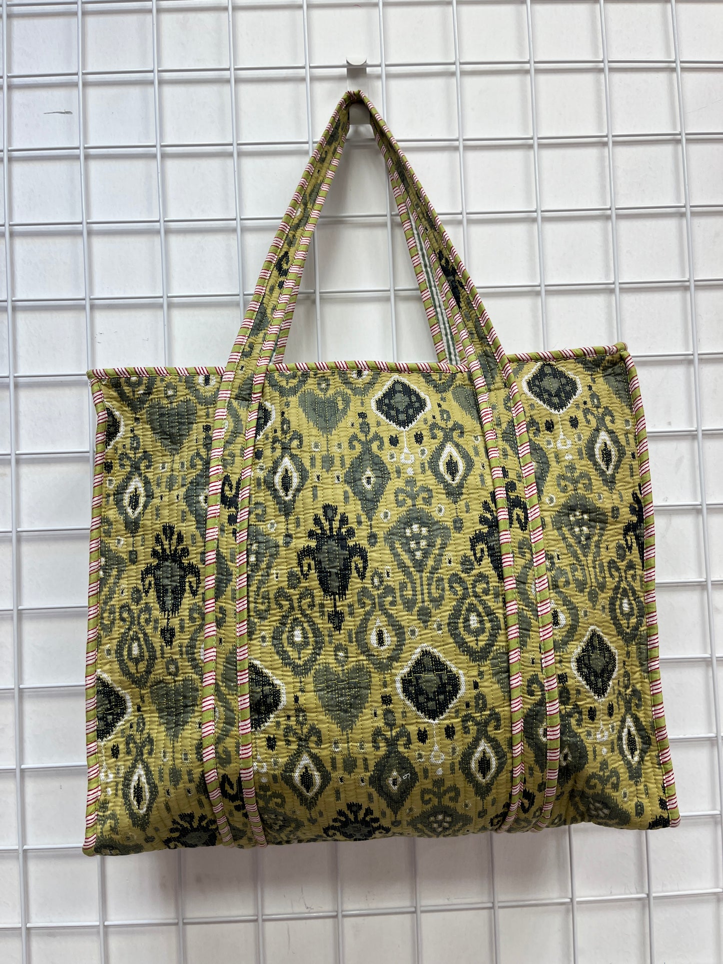 Green Ikkat – Wander Tote Bag 18x18