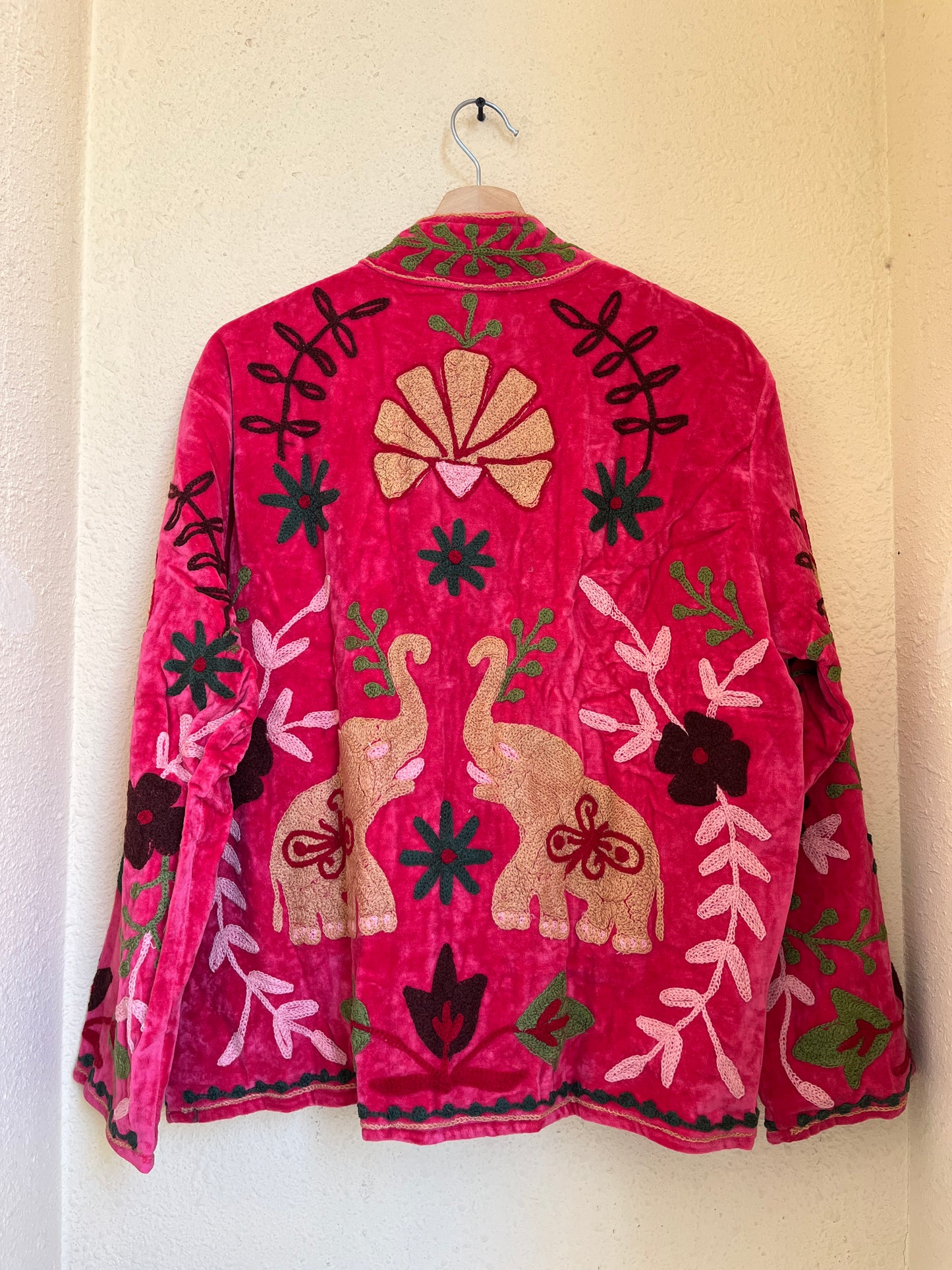 Women's 106 Suzani Reversible Velvet Jacket – Artistic Embroidered Statement Jacket