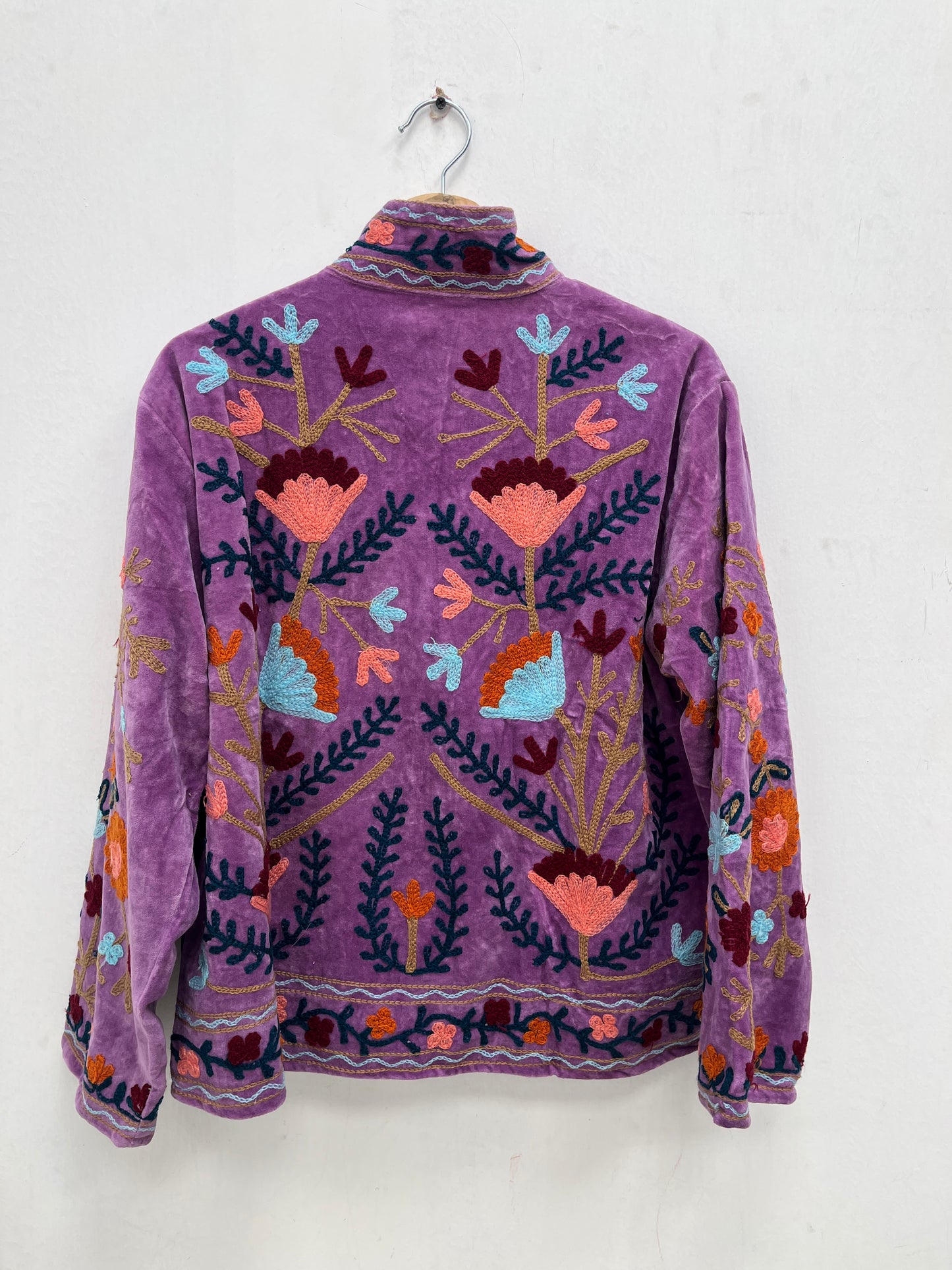 Women's 1015 Suzani Reversible Velvet Jacket – Artistic Embroidered Statement Jacket