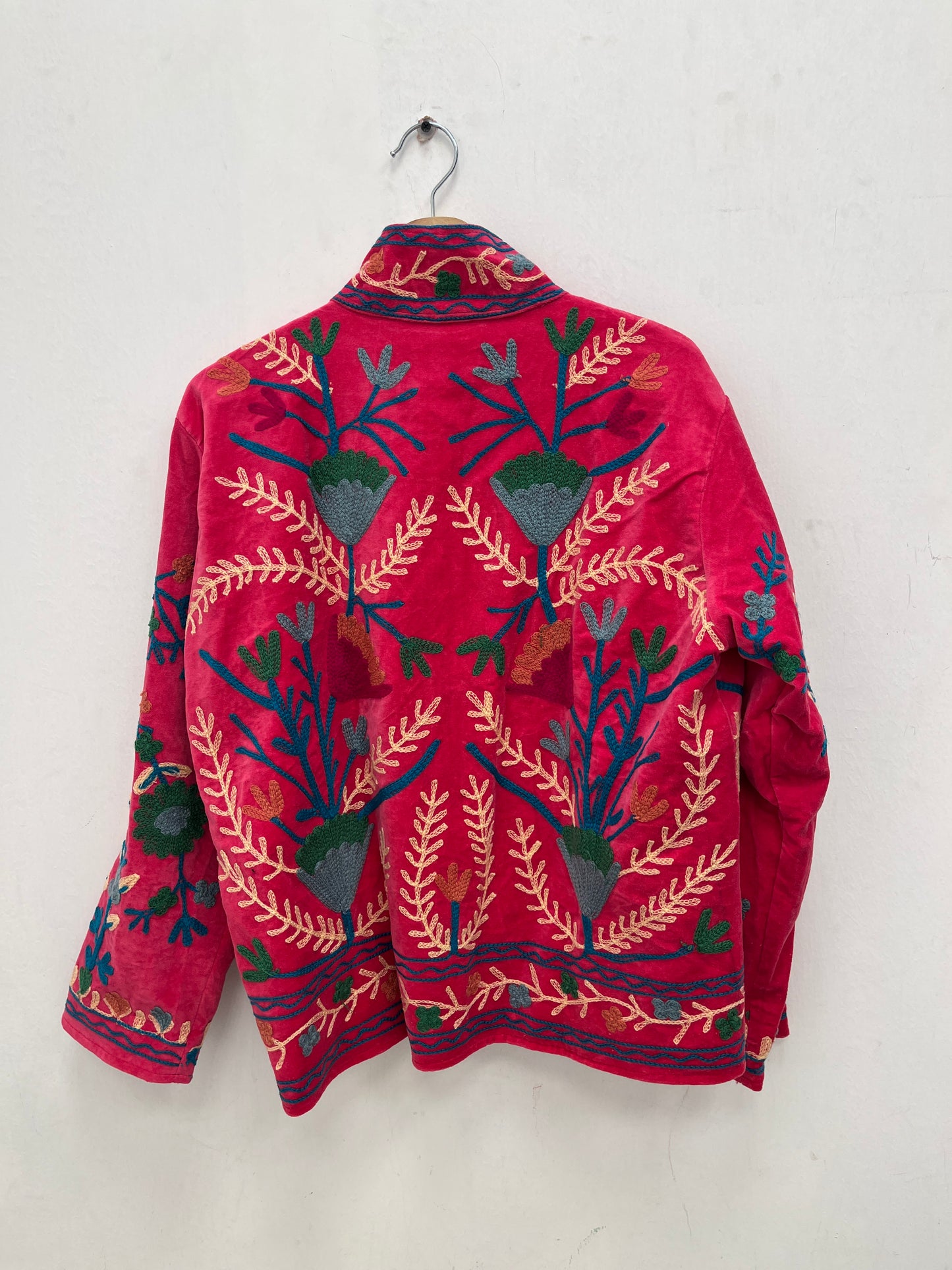 Women's 1018 Suzani Reversible Velvet Jacket – Artistic Embroidered Statement Jacket