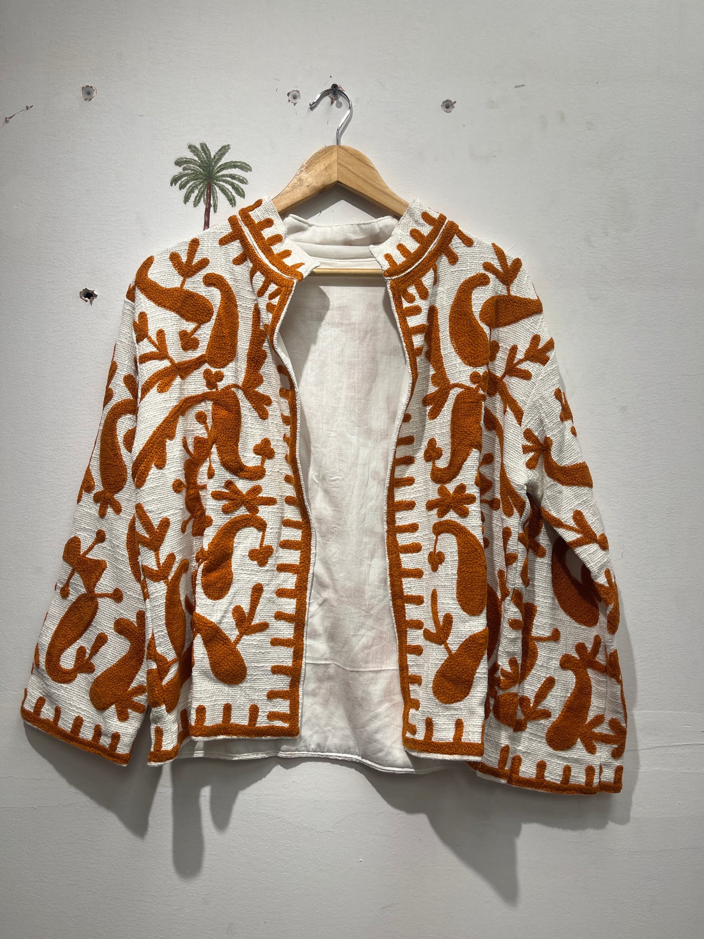 Women's 1021 Suzani Reversible Cotton Jacket – Artistic Embroidered Statement Jacket