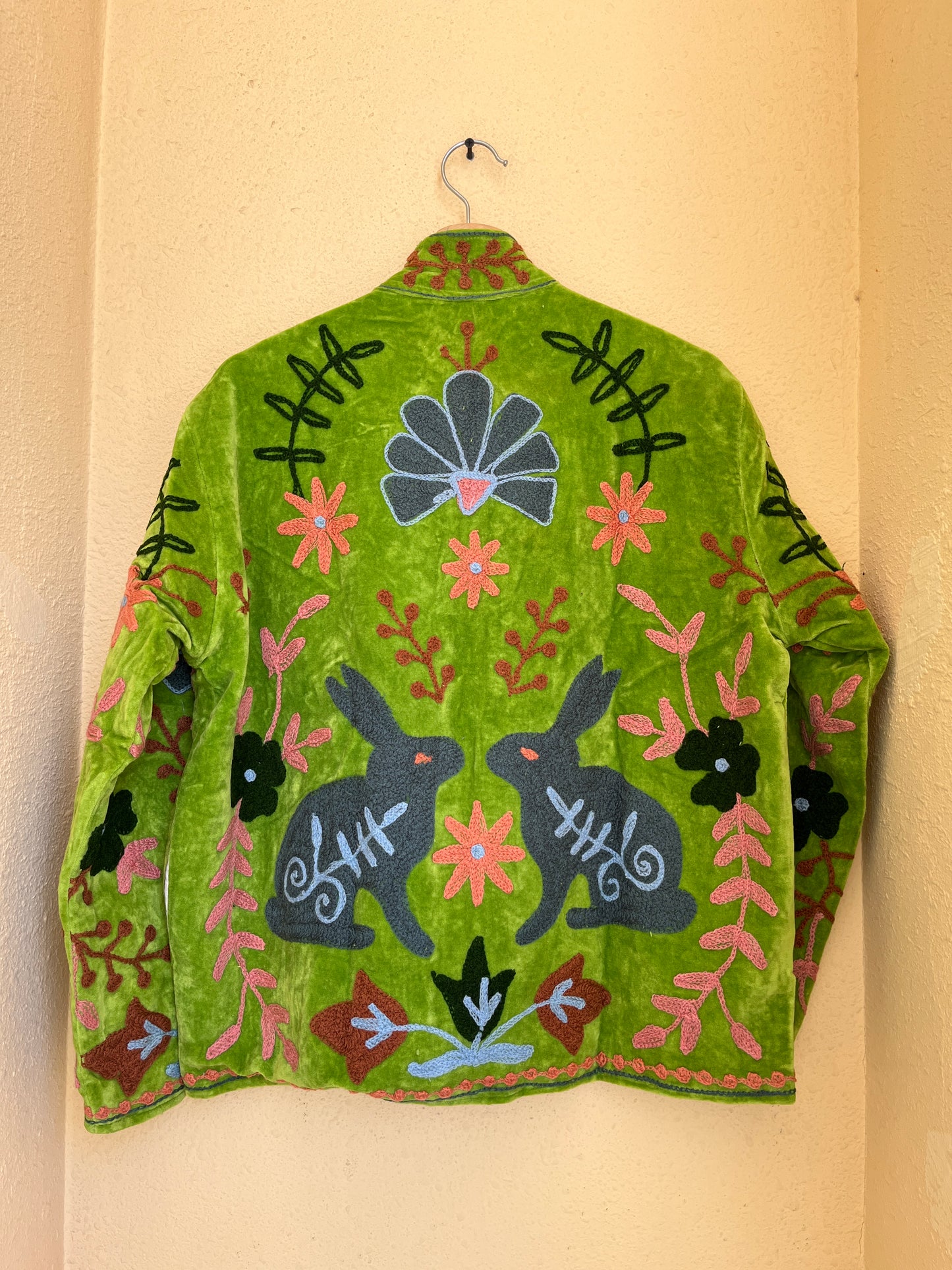 Women's 1030 Suzani Reversible Cotton Jacket – Artistic Embroidered Statement Jacket