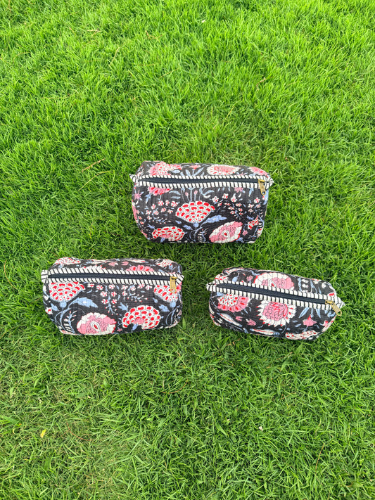 Midnight Black Rose – Utility Pouch Pack of 3