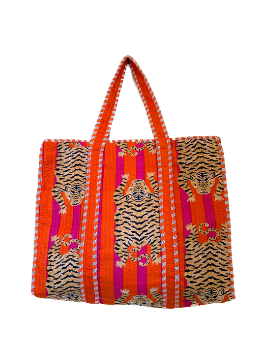 Tiger Orange Tango – Wander Tote Bag 18x18