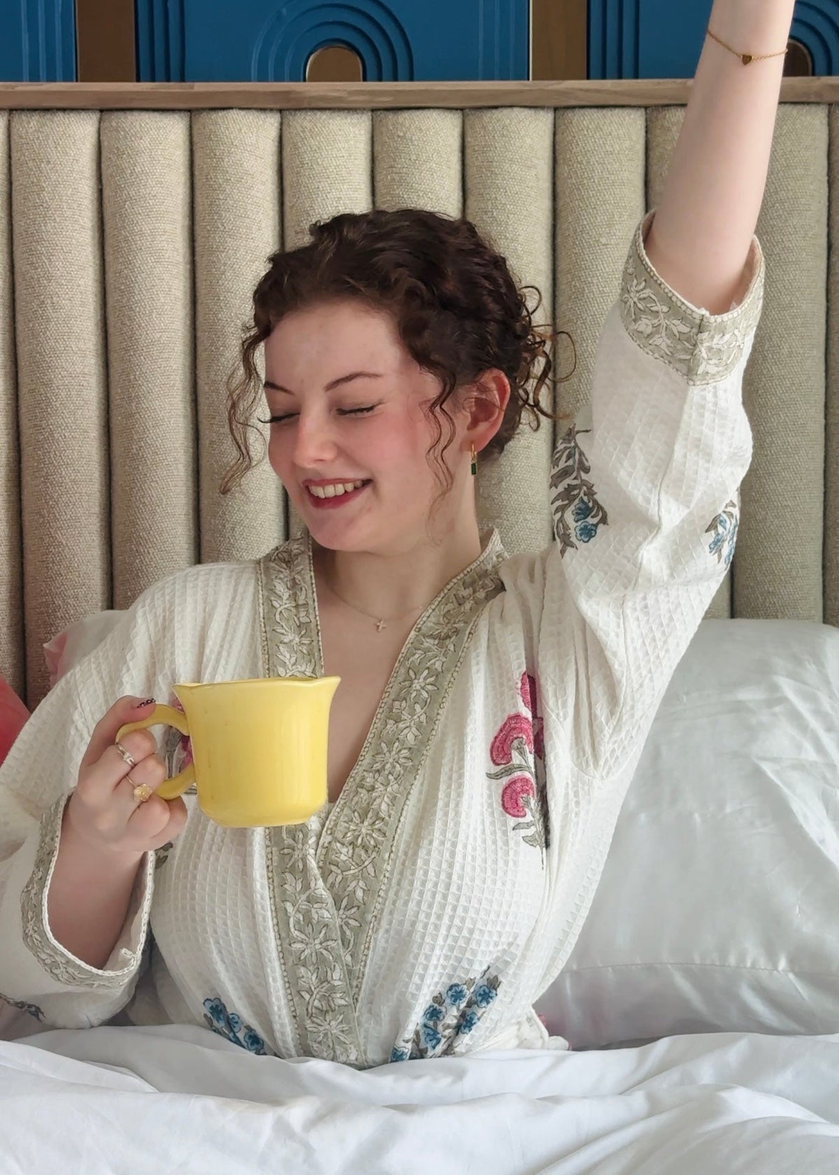 Floral 107 Waffle Bathrobe – Luxury Spa Robe