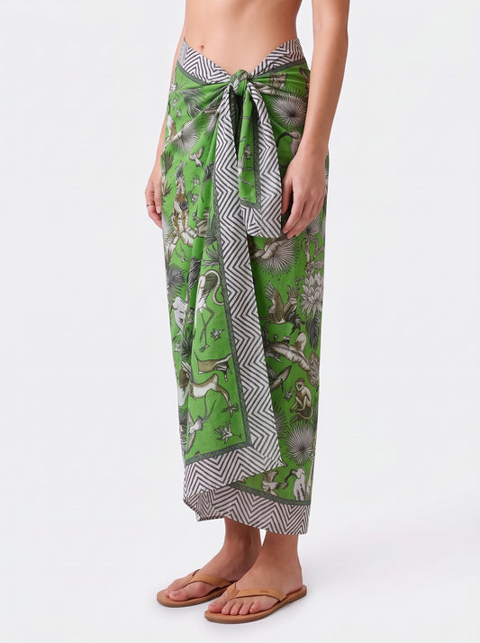 Green Jungle Sarong - Beach Cover