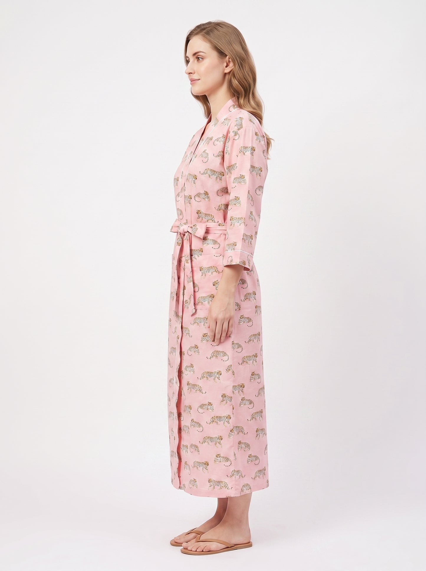 Mini Tiger Riot Women's Cotton Kimono | 3/4 Sleeves