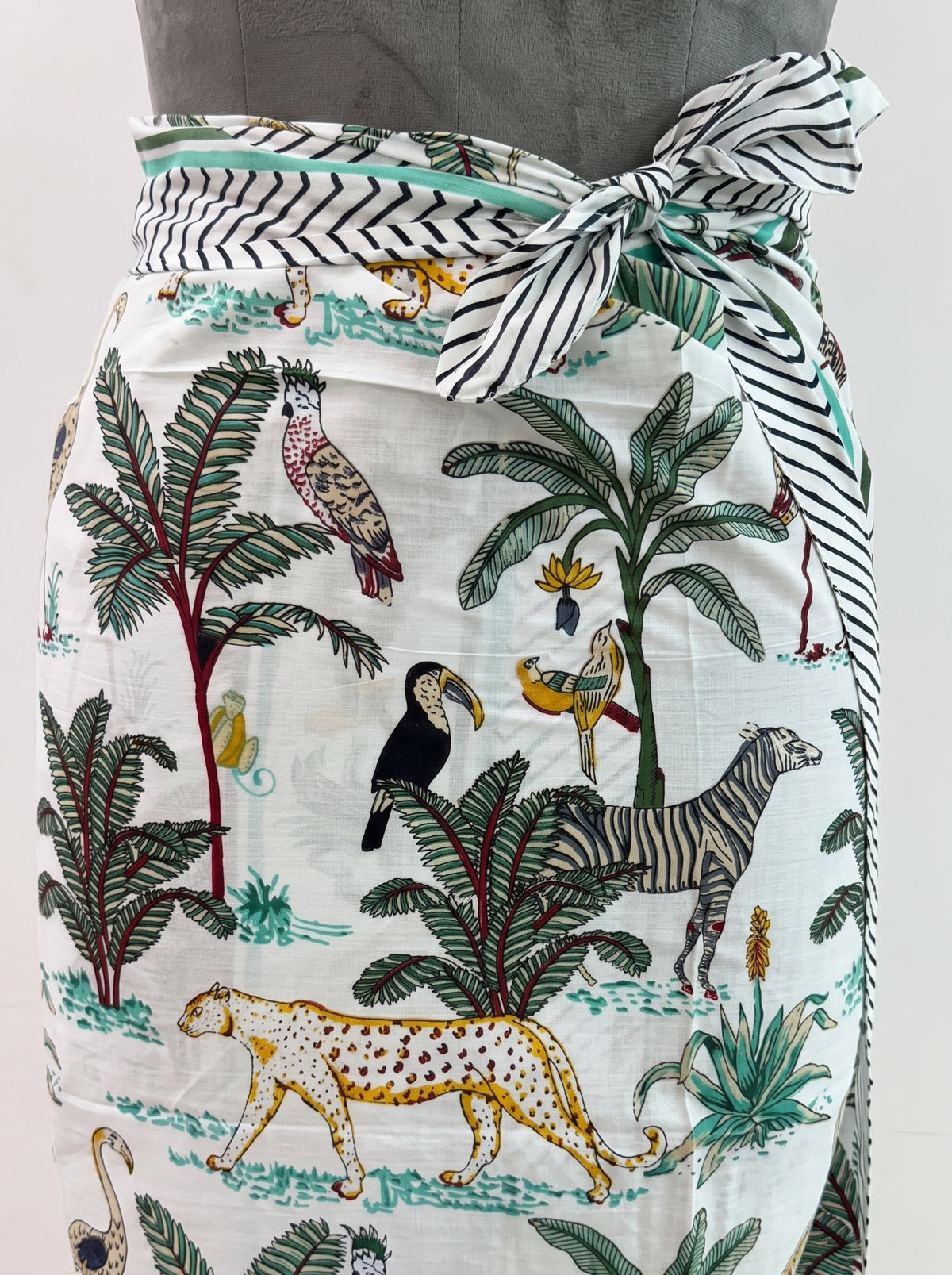 White Safari Sarong - Beach Cover