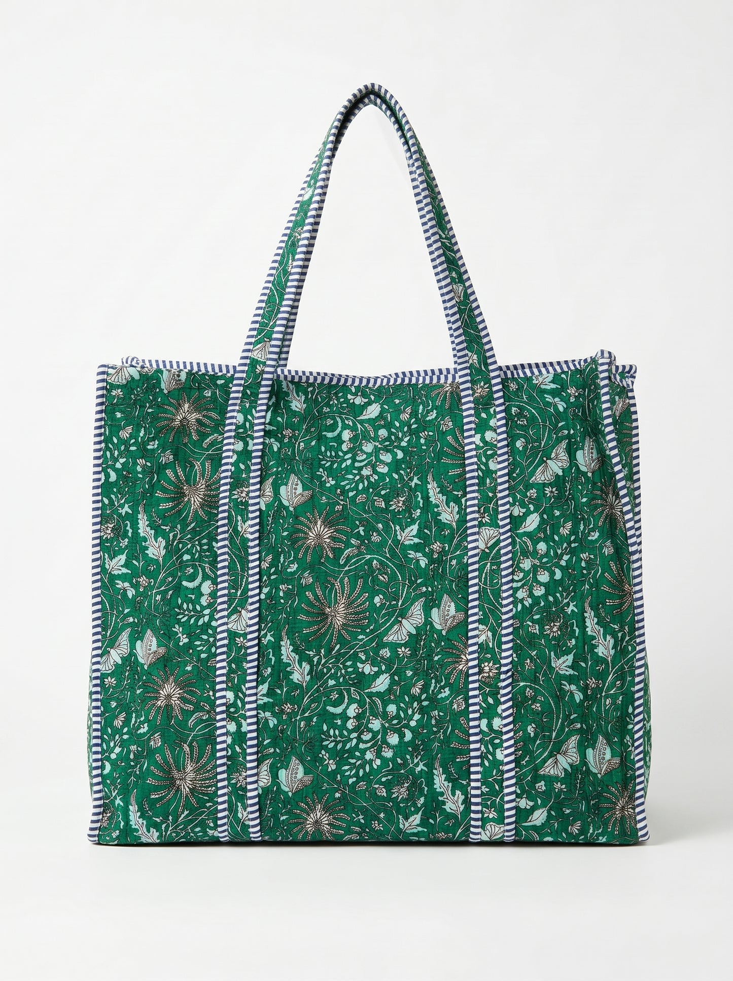 Luxe Green Emerald Bloom – Wander Tote Bag 18X18