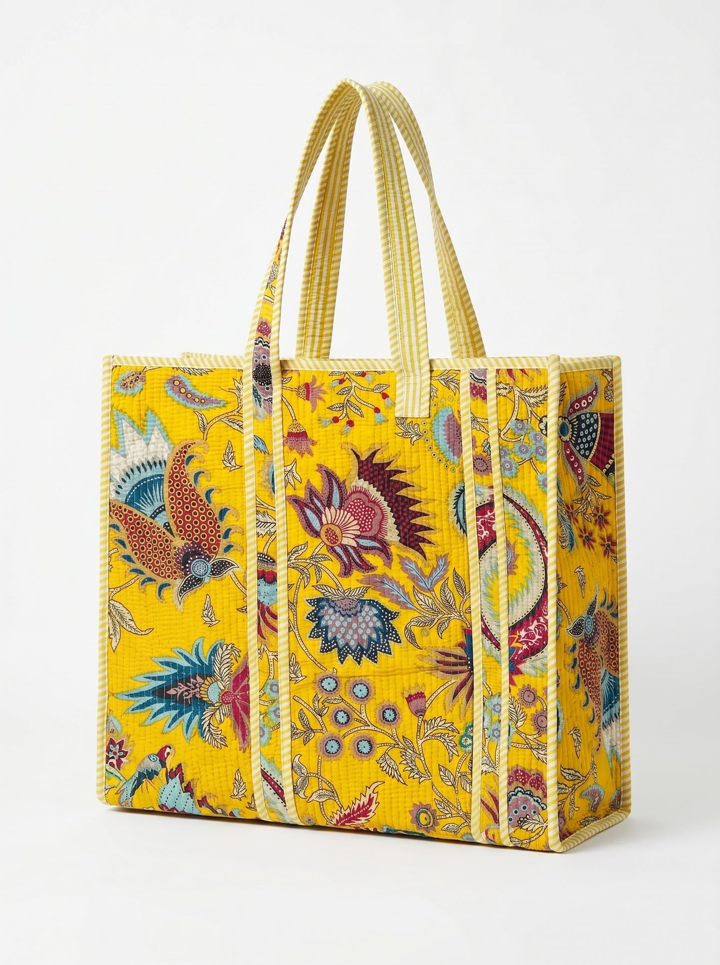 Mystery Yellow Floral - Wander Tote Bag 18X18