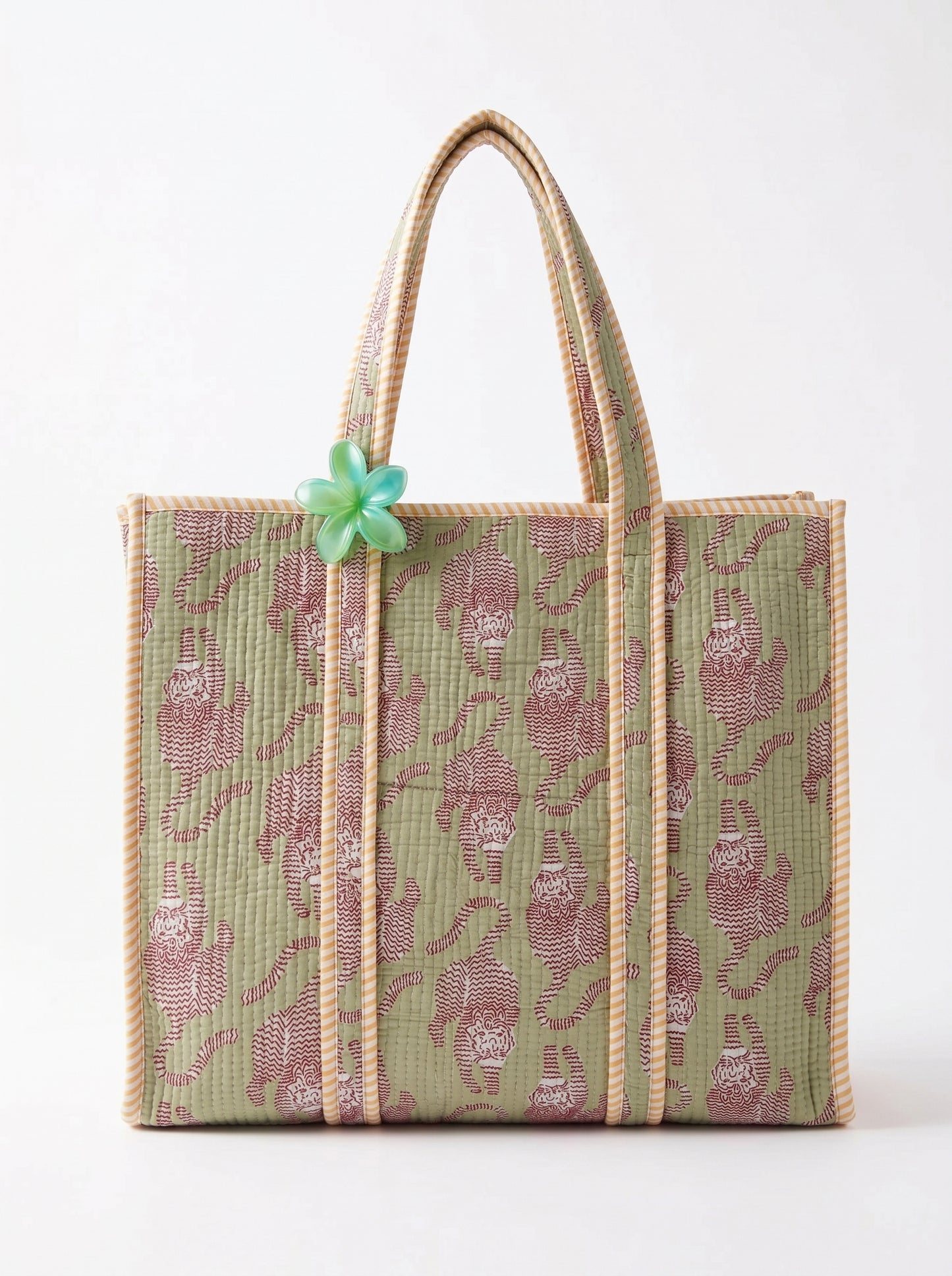 Dewdrop Green Royal – Wander Tote Bag 18x18