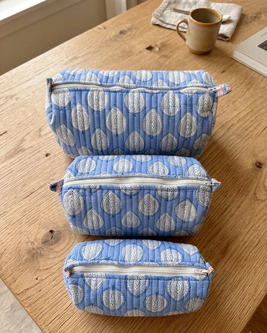 Pastel Blue – Utility Pouch Pack of 3