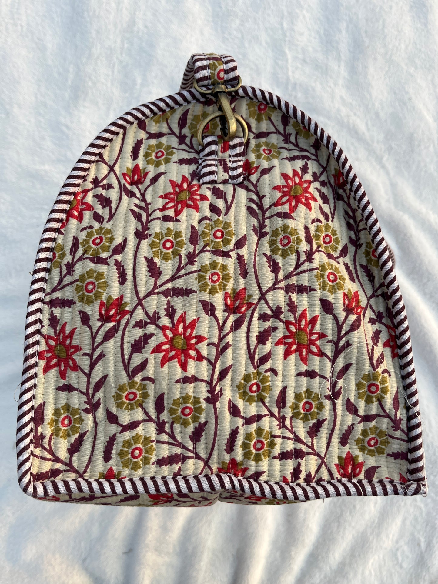 Mini Floral Print Quilted Cotton Duffle Bag – Lightweight Travel Weekender