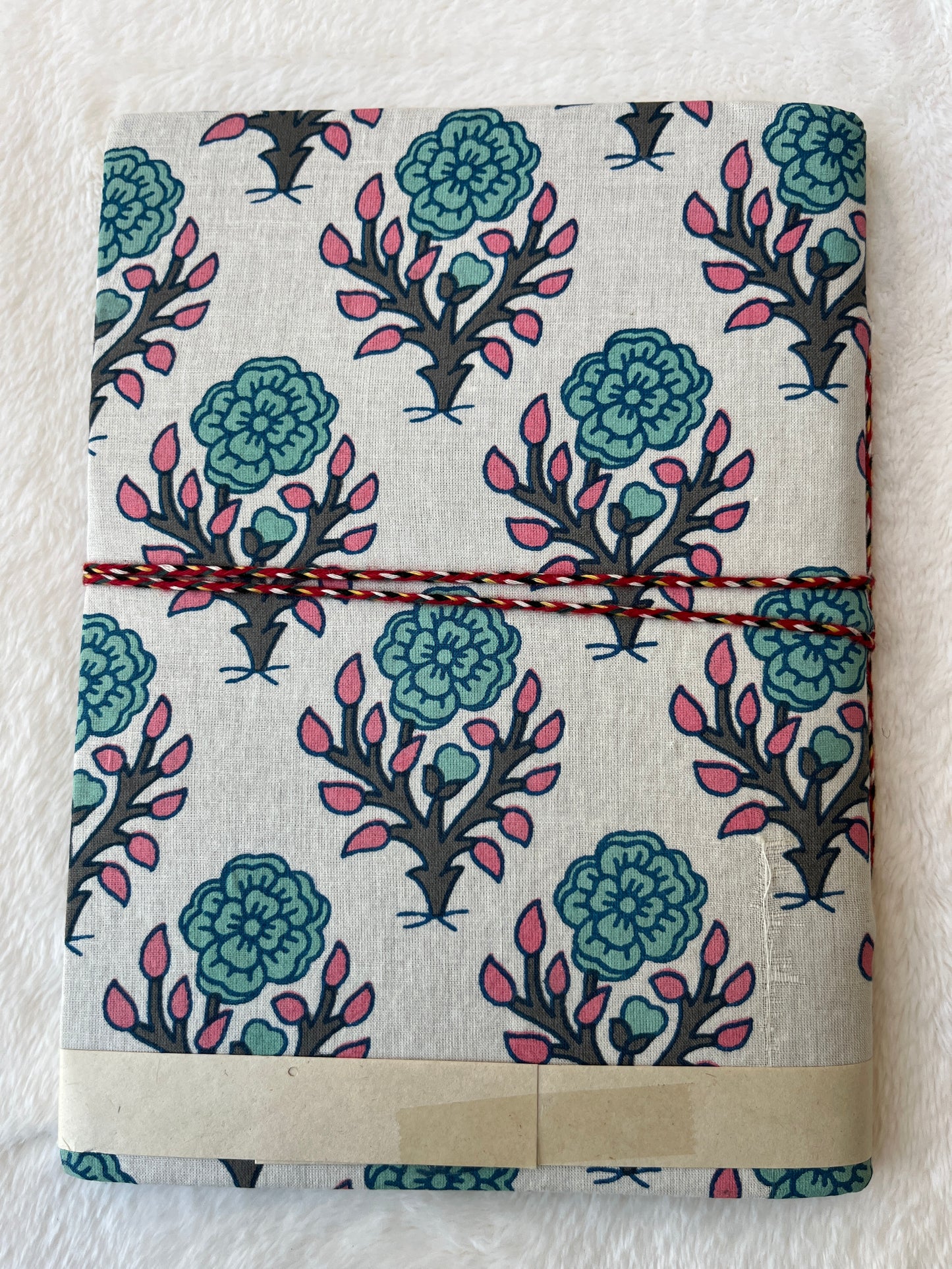 Green pink floral – Handcrafted Journal