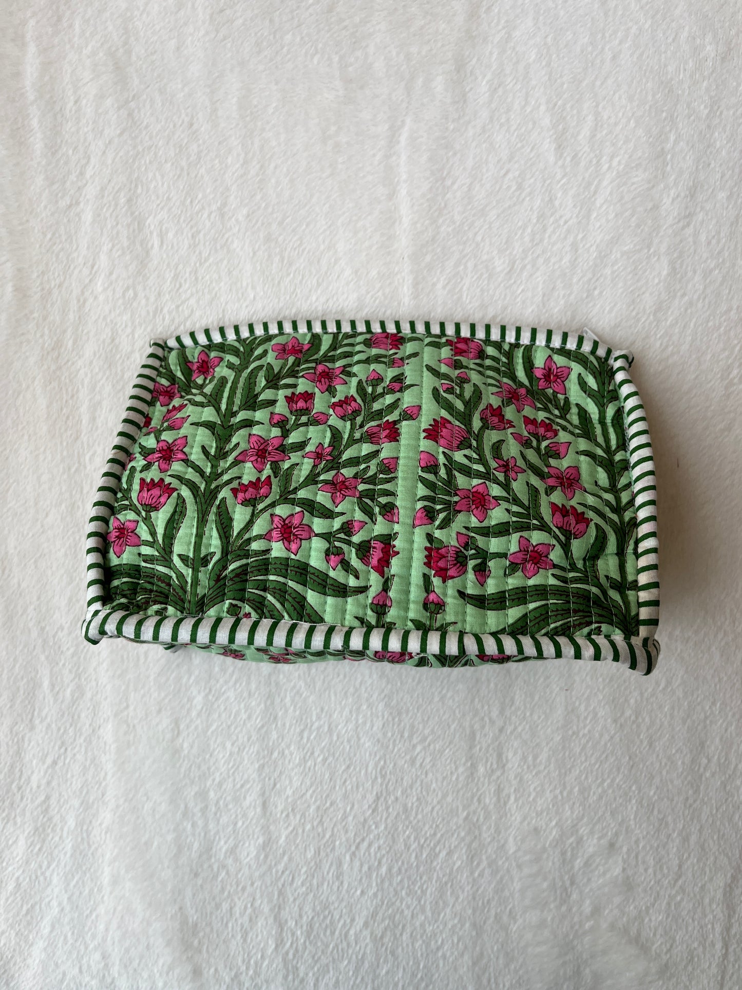 Green floral Pyramid – Utility Pouch Pack of 3