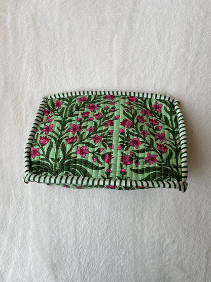 Green floral Pyramid – Utility Pouch Pack of 3