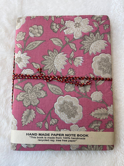 Pink floral- 2 – Handcrafted Journal