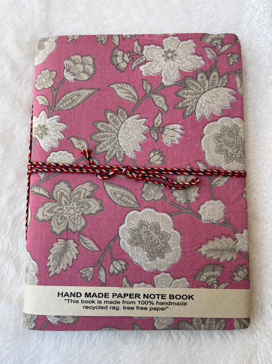 Pink floral- 2 – Handcrafted Journal