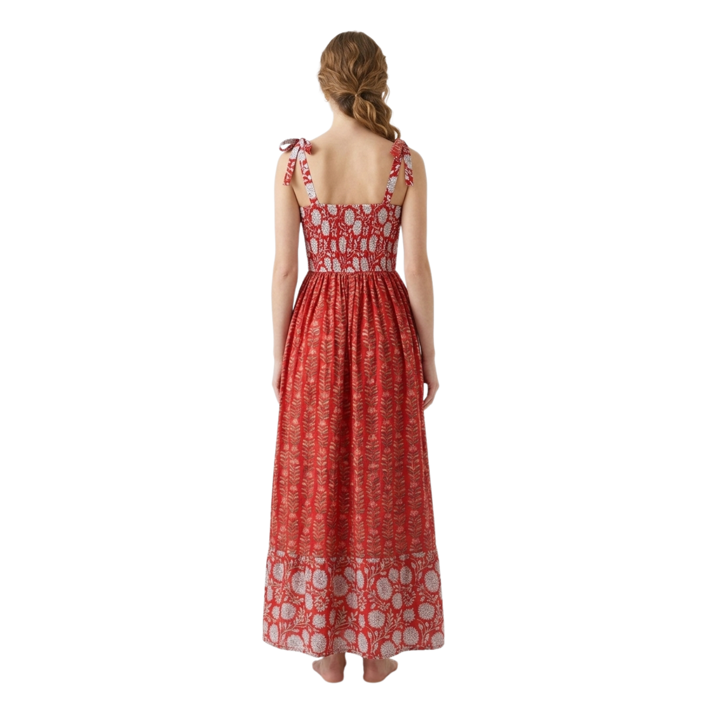 Scarlet Bloom – Red Floral Luxe Dress