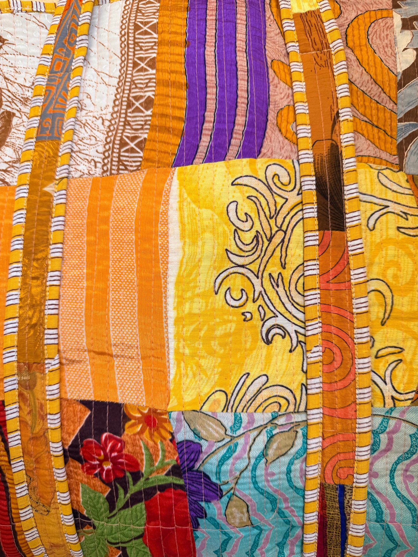Yellow Saffron Luxe – Wander Reversible Tote  18x18
