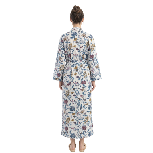 White Vine Bloom 1 – Women’s Cotton Kimono