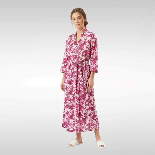 Pink Bunny Party – Women’s Cotton Kimono