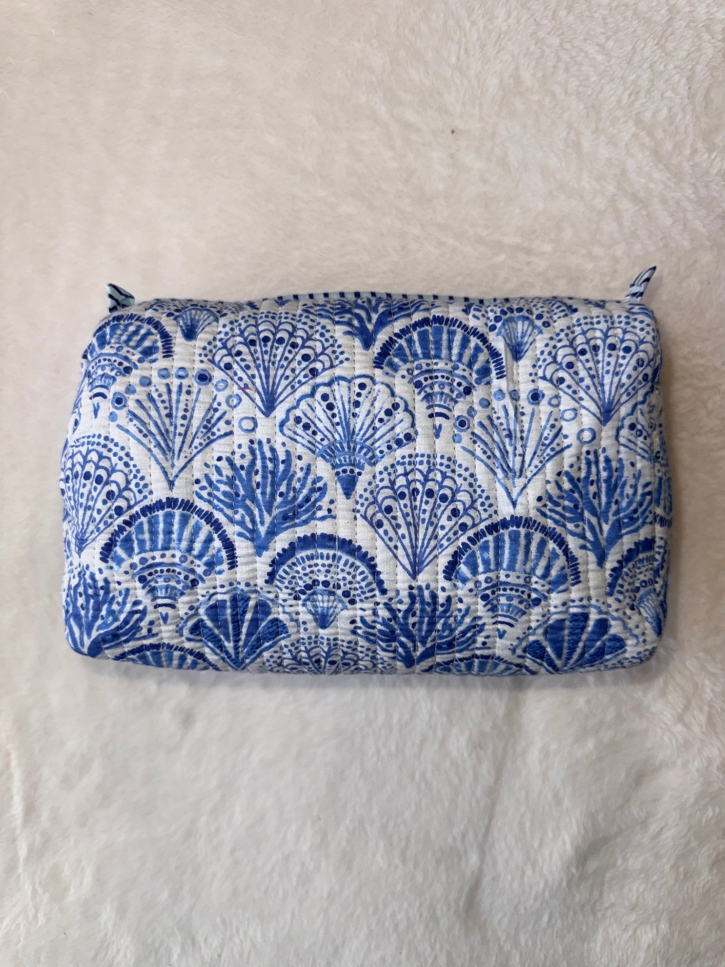 Blue Shell – Quilted Utility Pouch