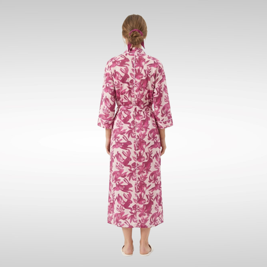 Pink Bunny Party – Women’s Cotton Kimono