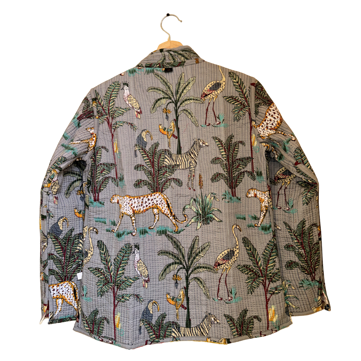 Retro Patch MC Vibes – Long Patchwork Cotton Quilted Reversible Jacket