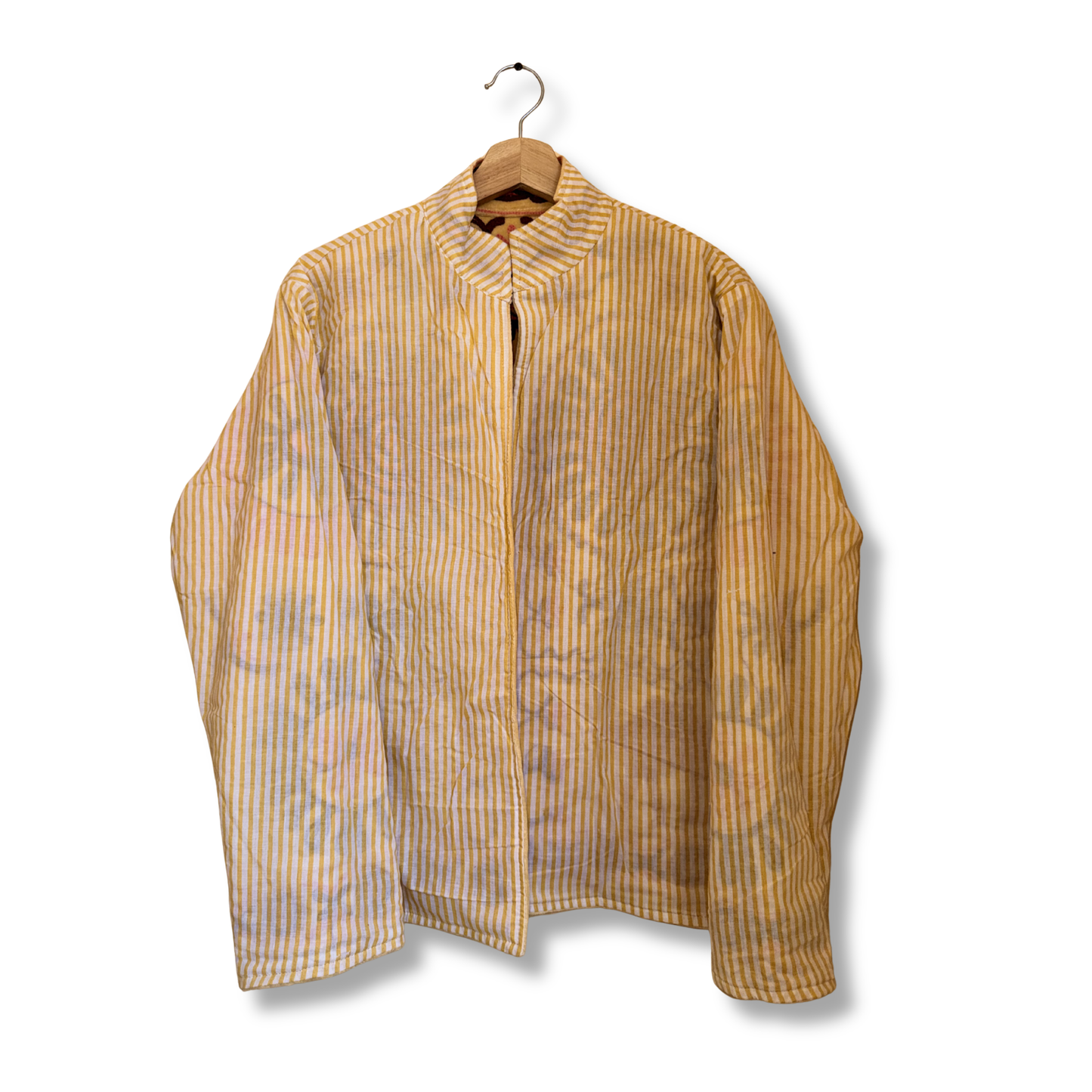 Desert Gold Suzani Jacket – Women’s Yellow Velvet Reversible Embroidered Camel Jacket