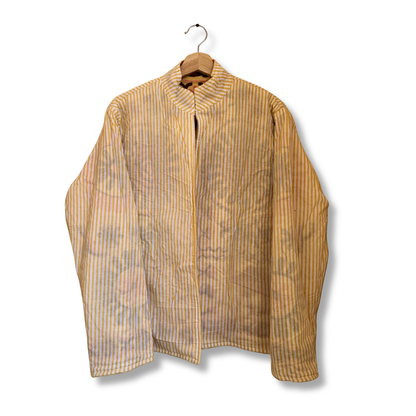 Desert Gold Suzani Jacket – Women’s Yellow Velvet Reversible Embroidered Camel Jacket